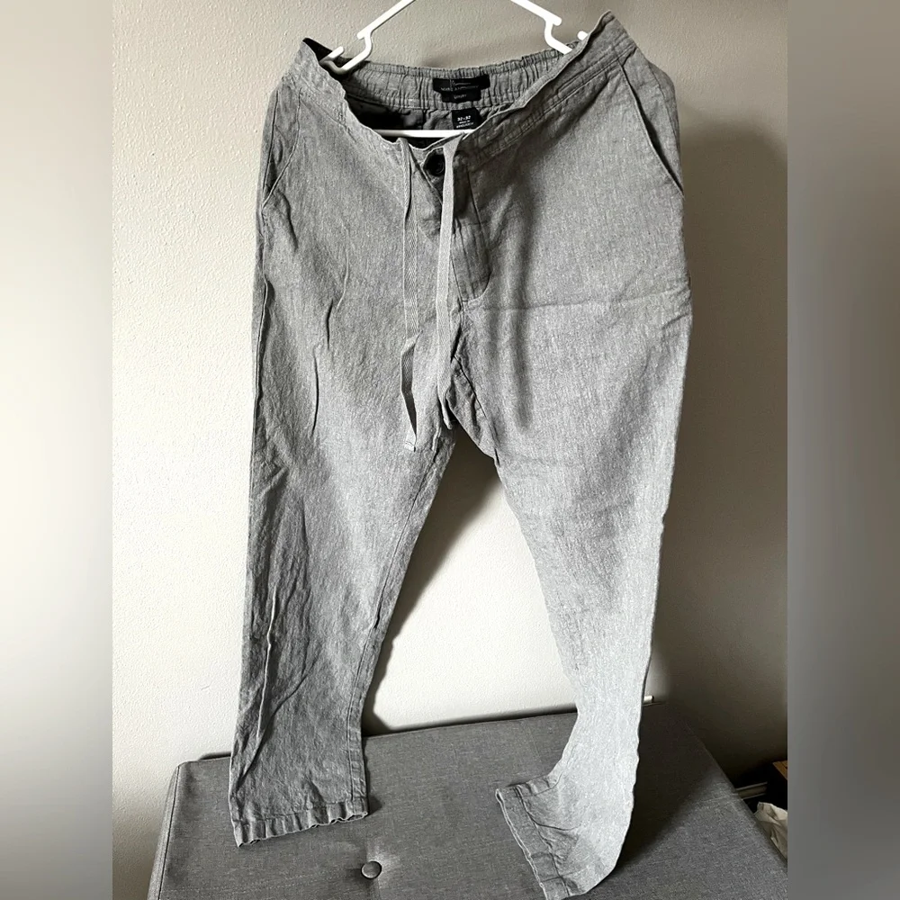Marc Anthony Light Gray Drawstring Chinos